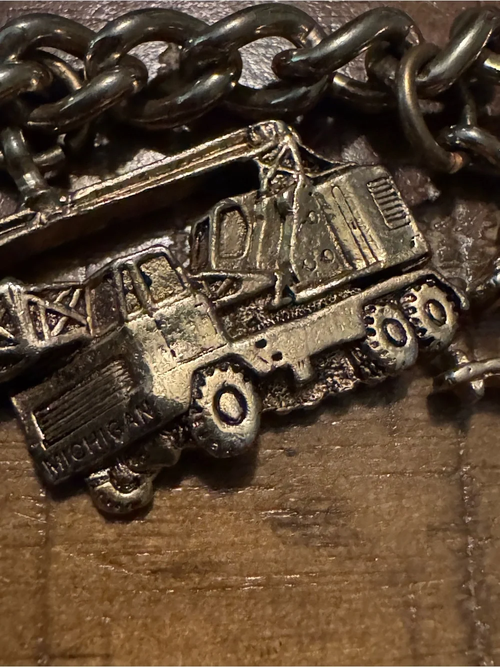 Silver Construction Charm Bracelet - Men Accessories